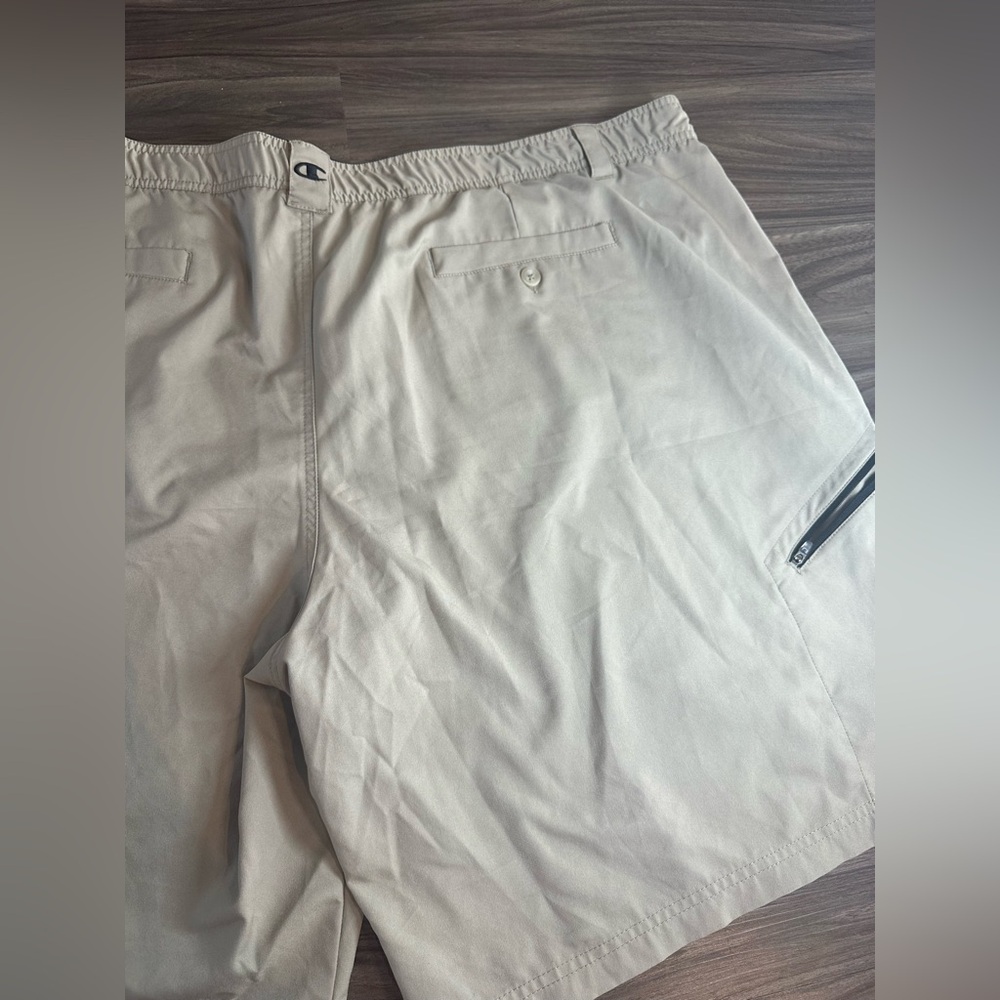 Champion Khaki Performance Shorts Men’s 4XL Lightweight Beige Athletic Shorts - Picture 14 of 14